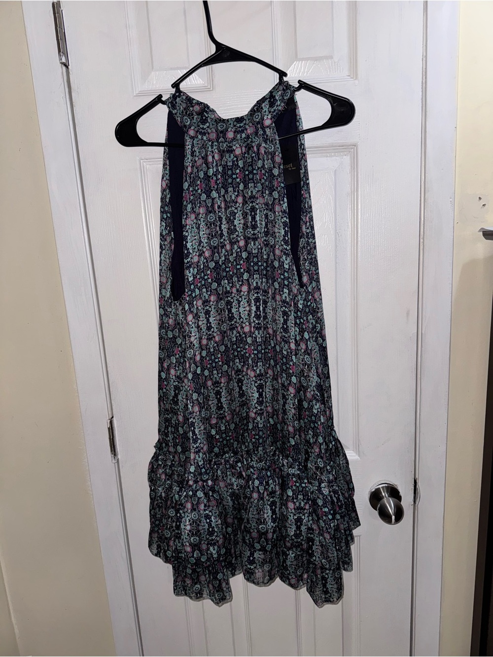 Reset By Jane Women’s Sleeveless Floral Halter Midi Dress Size L Nwt
